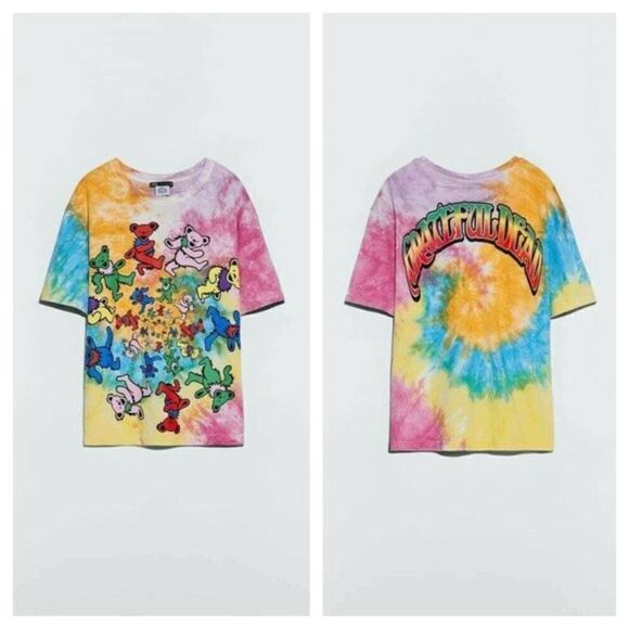 ZARA X GRATEFUL DEAD PRODUCTIONS TIE DYE T-SHIRT - Picture 3 of 3